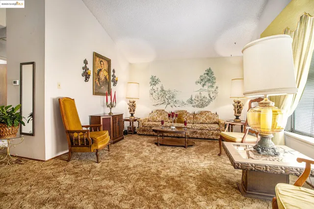 a living room with furniture and a couch