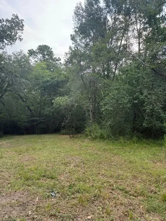a view of a pool with a yard