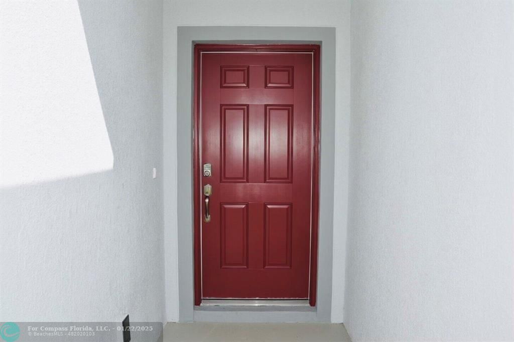a view of front door