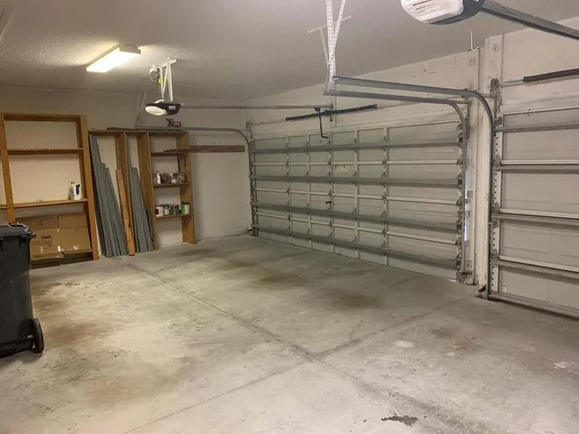 a view of a garage room