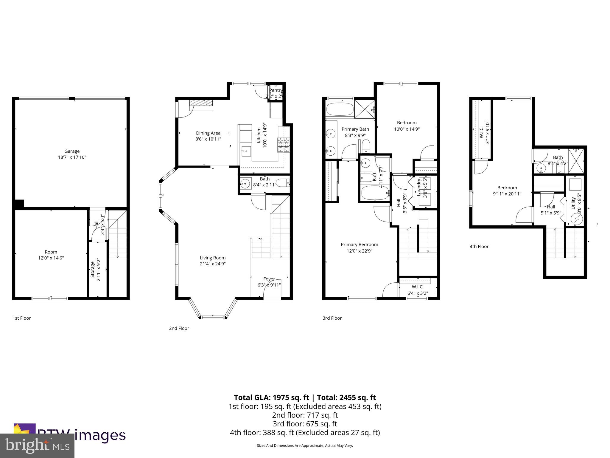 6043 Riddle Walk Alexandria, VA 22312 - Photo 49 of 53 Four story townhome floorpan.