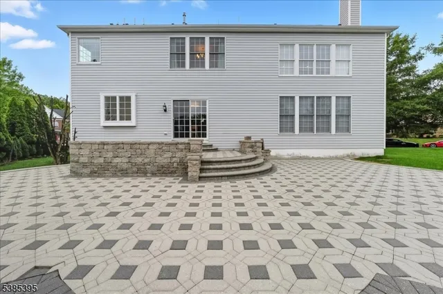 a front view of a house with a space