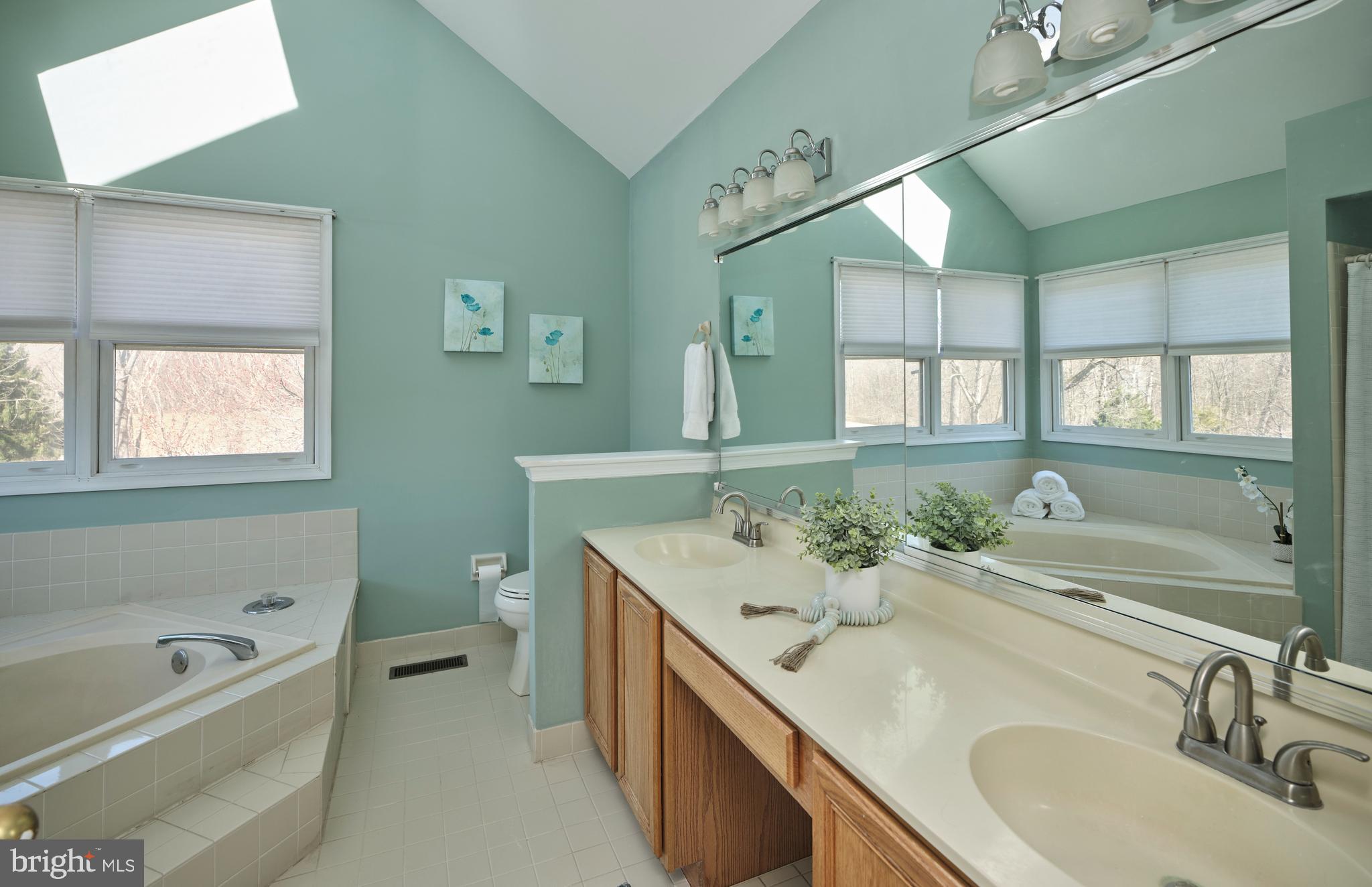 38 Bittersweet Drive Doylestown, PA 18901 - Photo 23 of 36 a bathroom with a granite countertop sink mirror bathtub and toilet