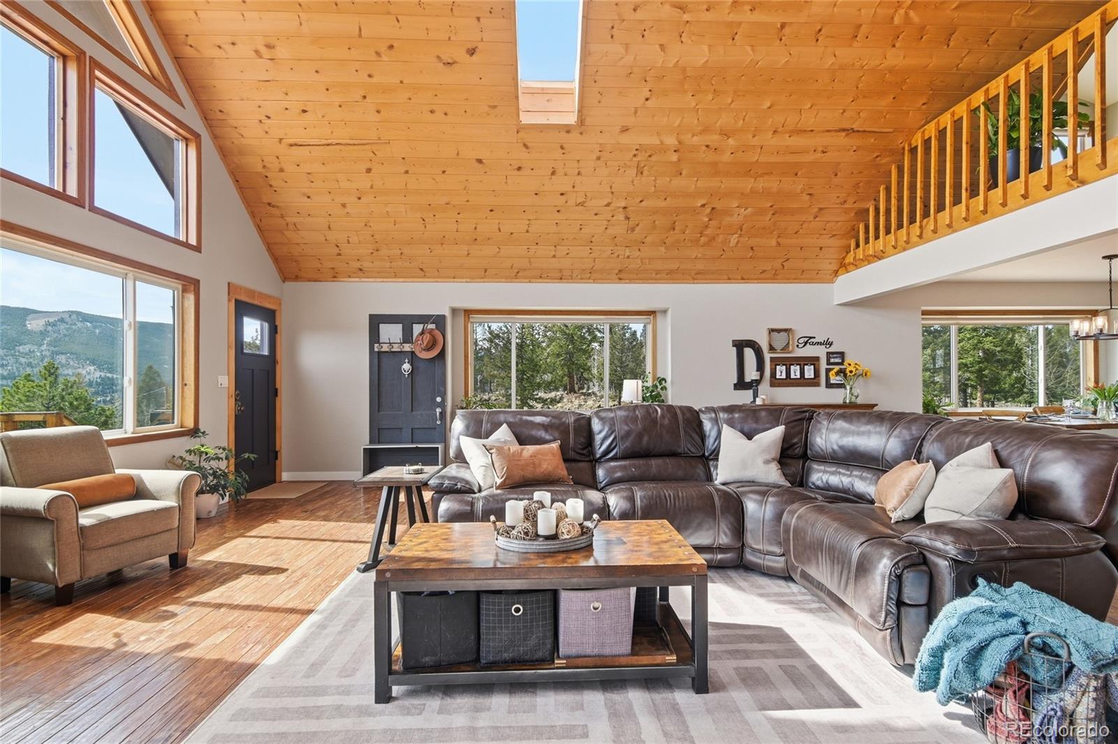 1146 Tapadero Road Bailey, CO 80421 - Photo 8 of 28 a living room with furniture and a large window