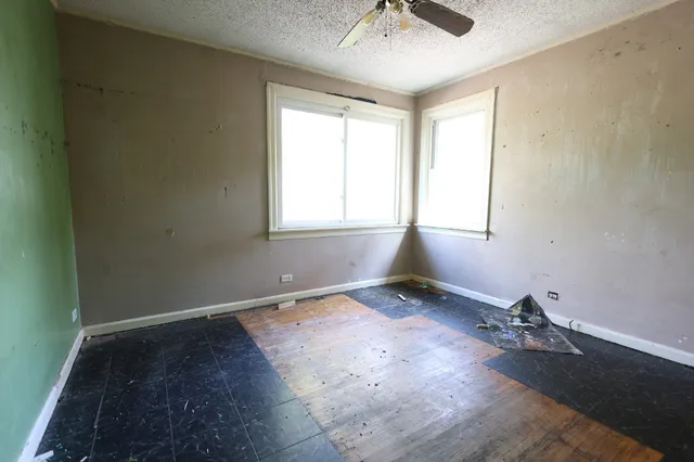 an empty room with a window