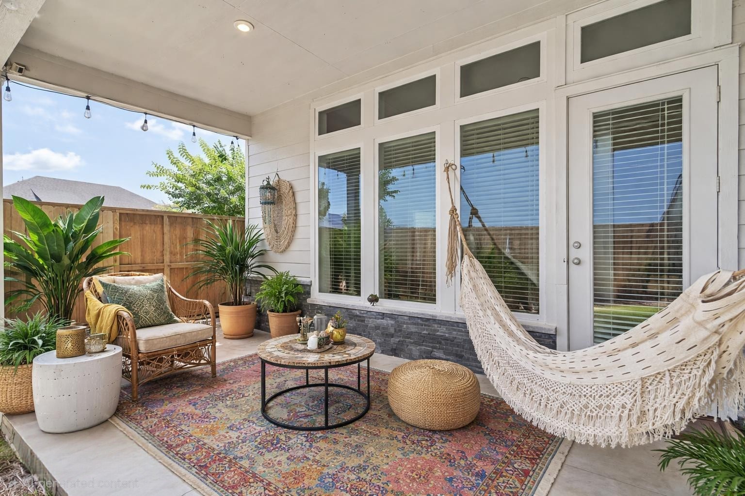 21339 Sierra Point Lane Porter, TX 77365 - Photo 32 of 36 Virtual Staged. Charming covered patio and outdoor living space.