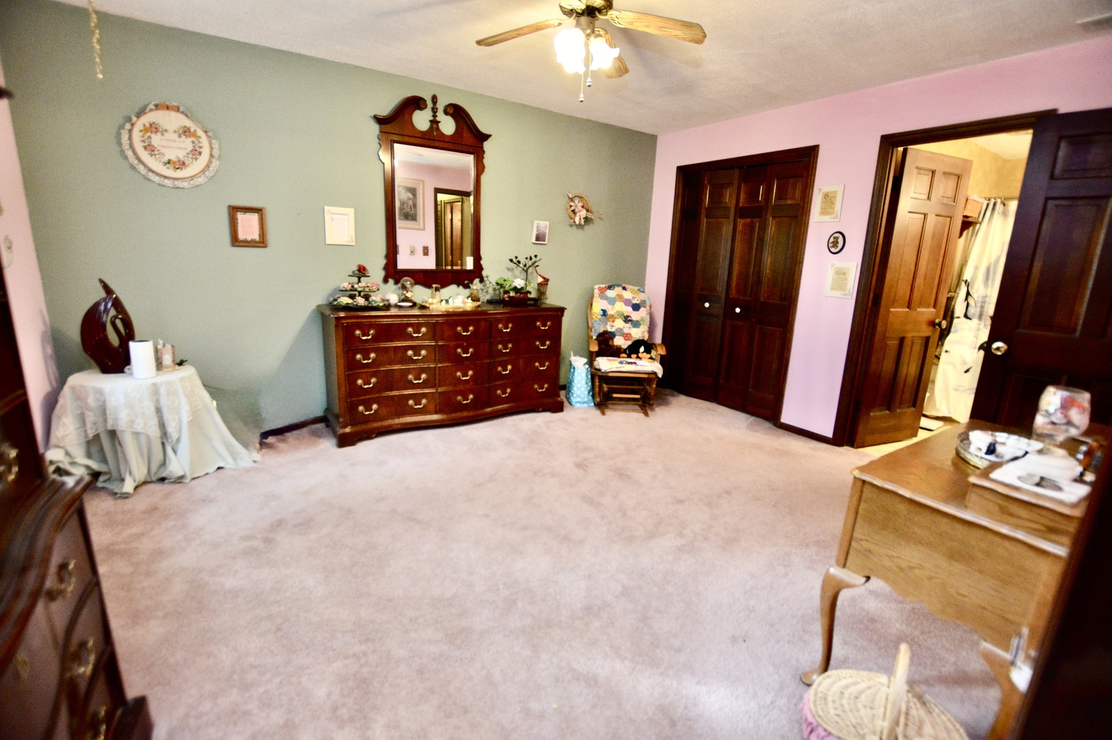 15758 Boone Mc Henry County Line Road Capron, IL 61012 - Photo 22 of 39 a bedroom with a bed and a mirror on dresser