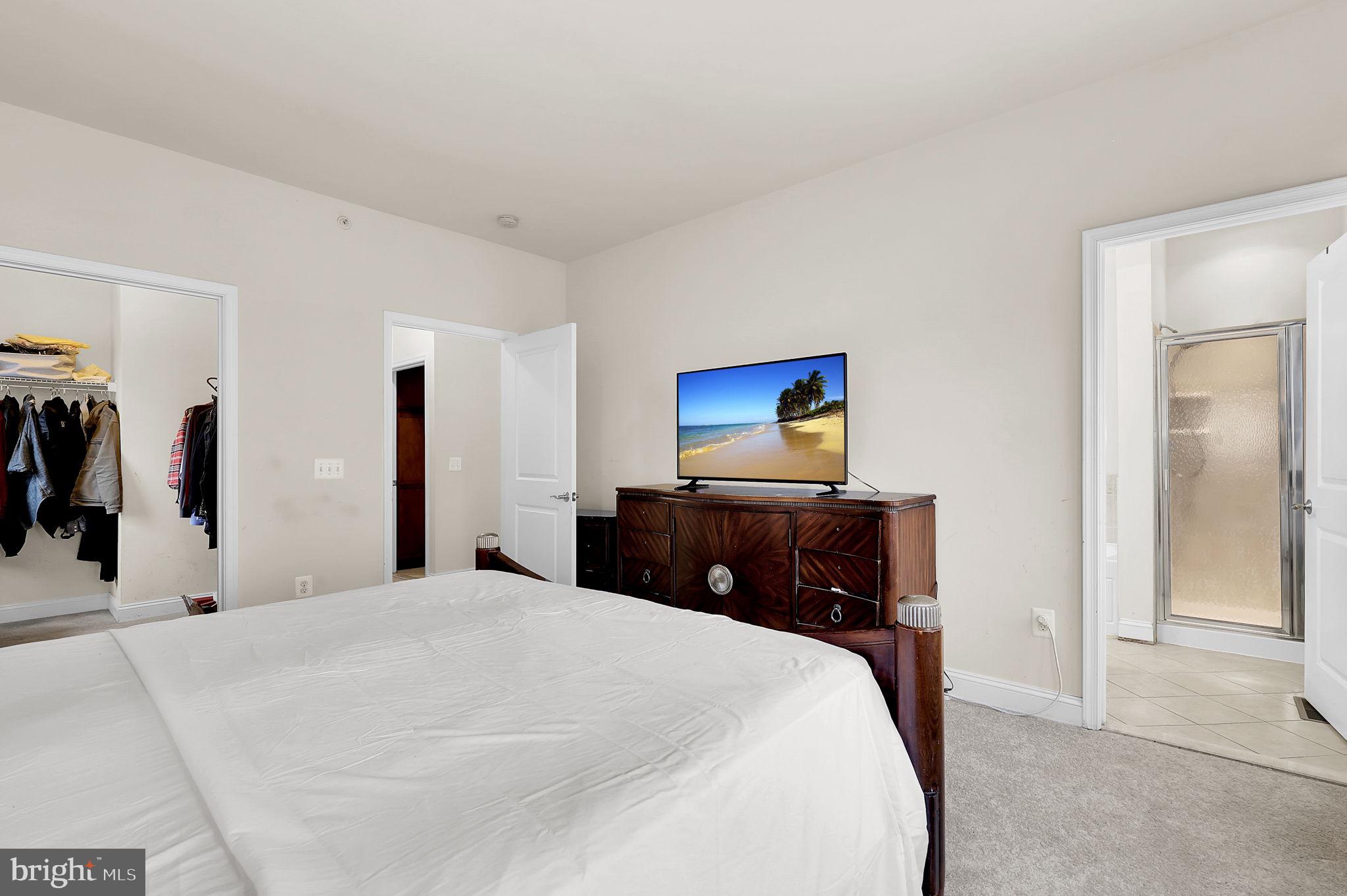 5846 Donovan Lane Ellicott City, MD 21043 - Photo 18 of 31 a bedroom with a bed and a flat screen tv