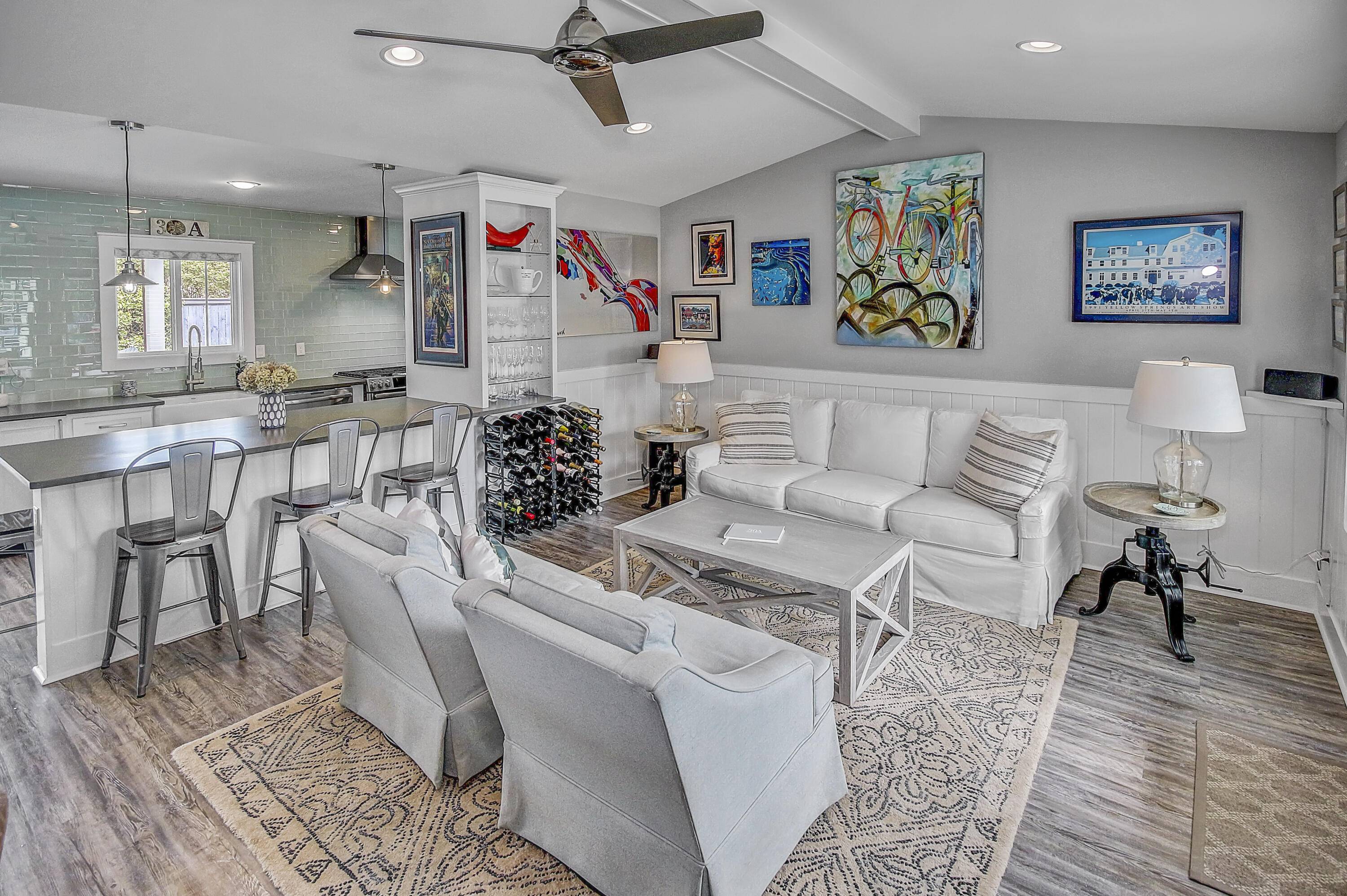 59 Walton Gulfview Drive Inlet Beach, FL 32461 - Photo 4 of 26 a living room with furniture and kitchen view