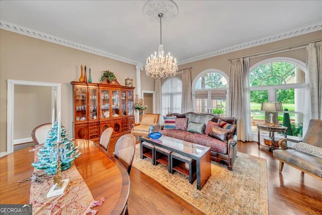 a view of a livingroom with furniture and window