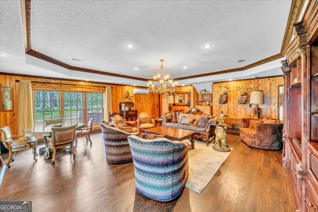 a view of a lake with a house in the background