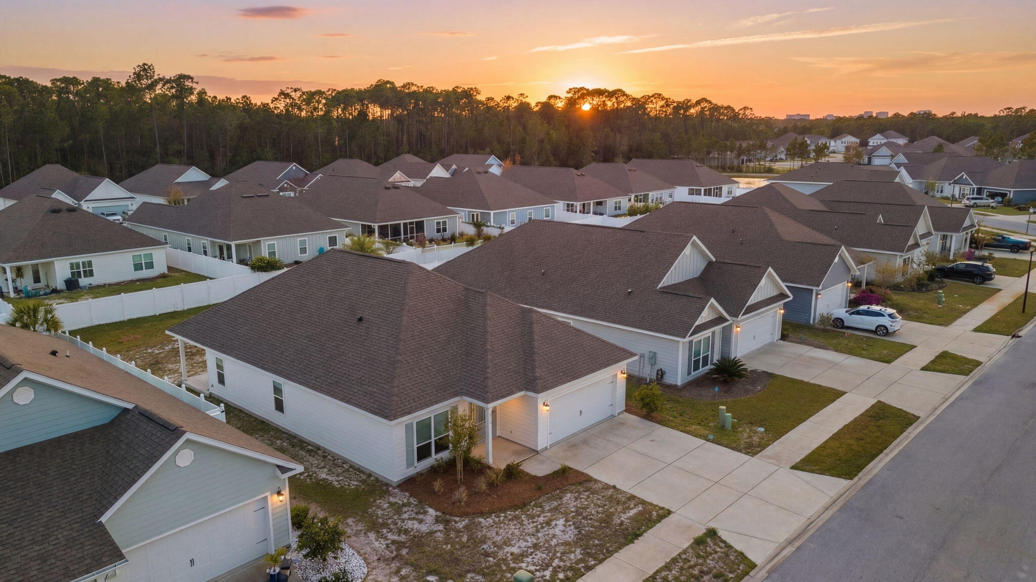 218 Stonegate Drive Santa Rosa Beach, FL 32459 - Photo 1 of 37 an aerial view of residential houses with outdoor space and parking