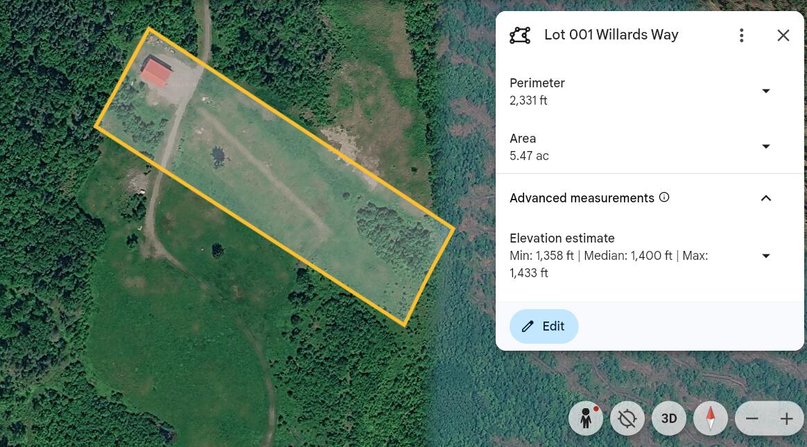 Lot 001 Willards Way Road Eustis, ME 04936 - Photo 3 of 15 Willards Way estimated lot map
