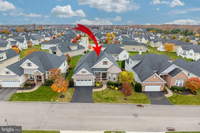 an aerial view of multiple house