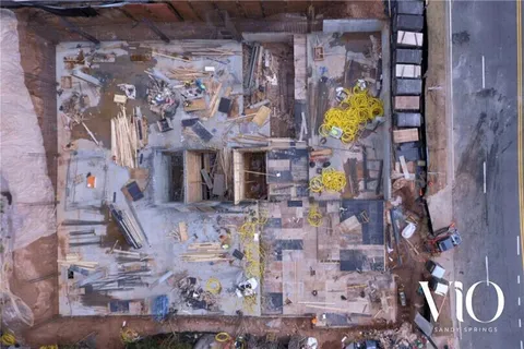 a bird view of a house