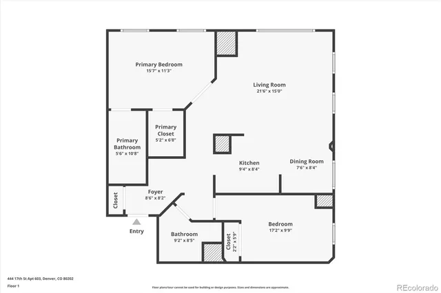 $465,000 | 444 17th Street, Unit 603, Denver, CO 80202