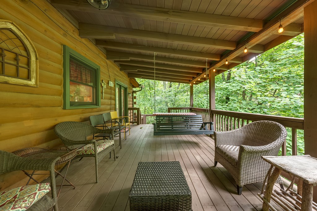 149 Mountain Springs Road Warm Springs, GA 31830 - Photo 41 of 43 a view of a patio with table and chairs potted plants with wooden floor