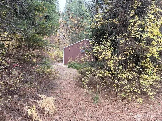 a view of a garage with furniture