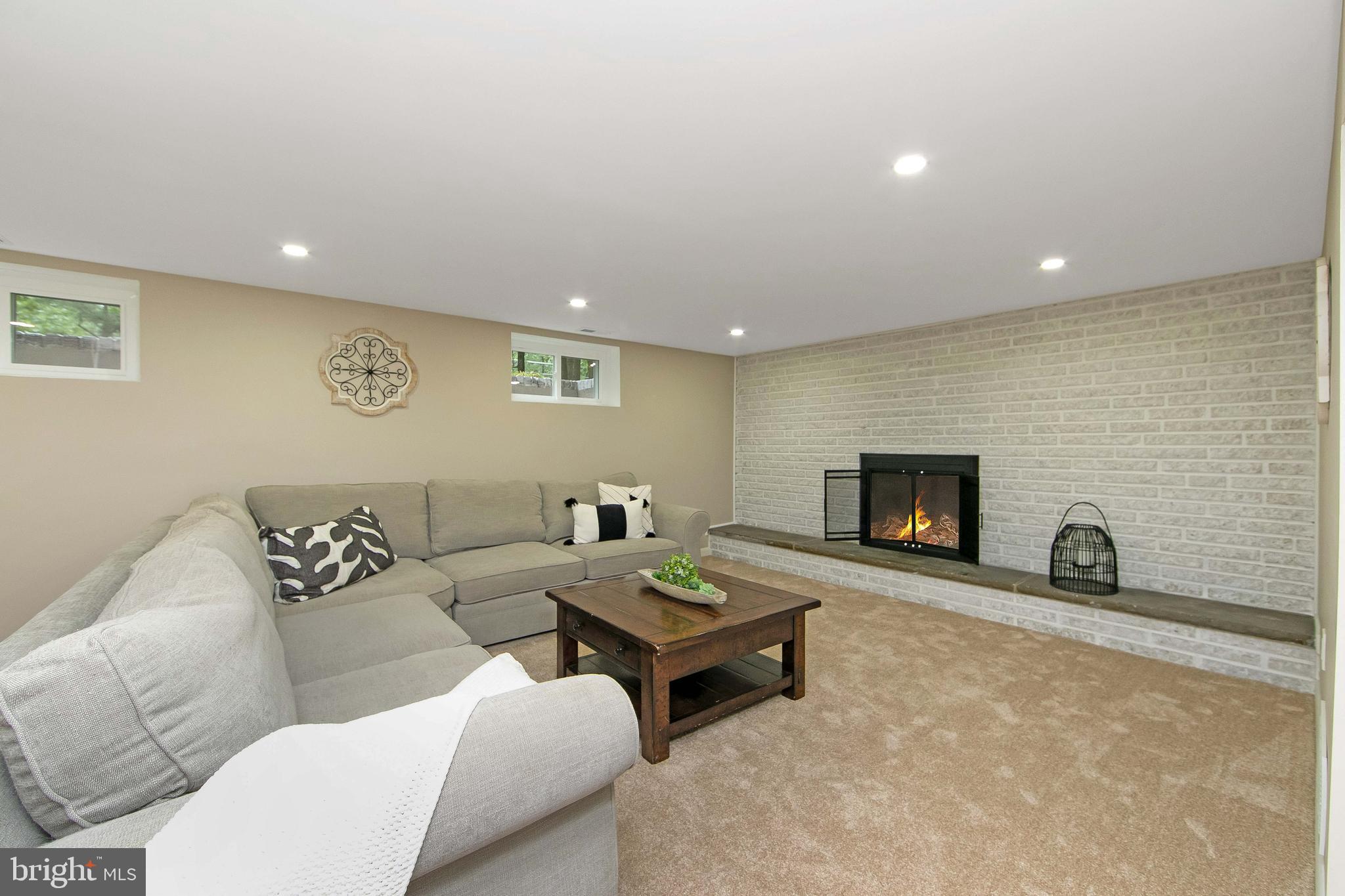 1366 Stokes Road Medford, NJ 08055 - Photo 35 of 46 Finished Basement w/wood burning fireplace