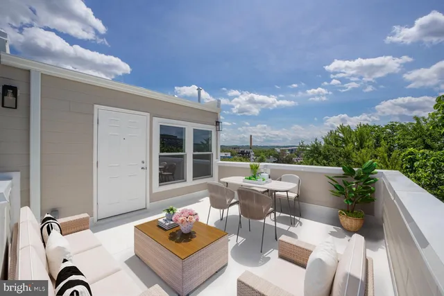 a outdoor space with furniture and garden