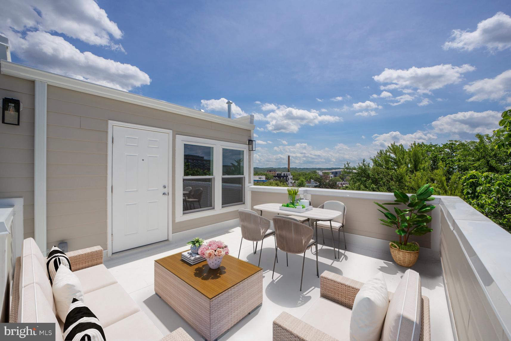 a outdoor space with furniture and garden