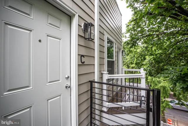 a view of balcony with small garden