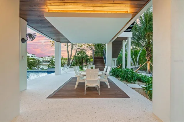 a view of a house with a swimming pool