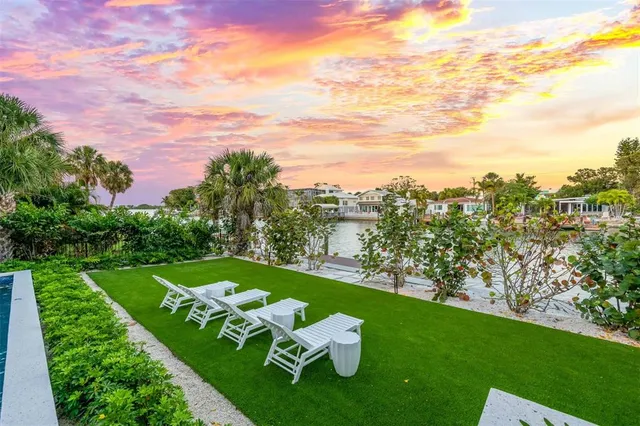 a view of a building with a yard