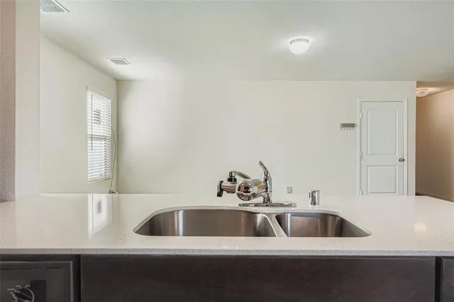 a close view of sink and tap