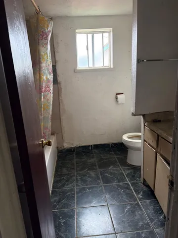 a bathroom with a sink a toilet and a shower