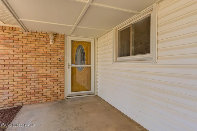 a view of front door of house