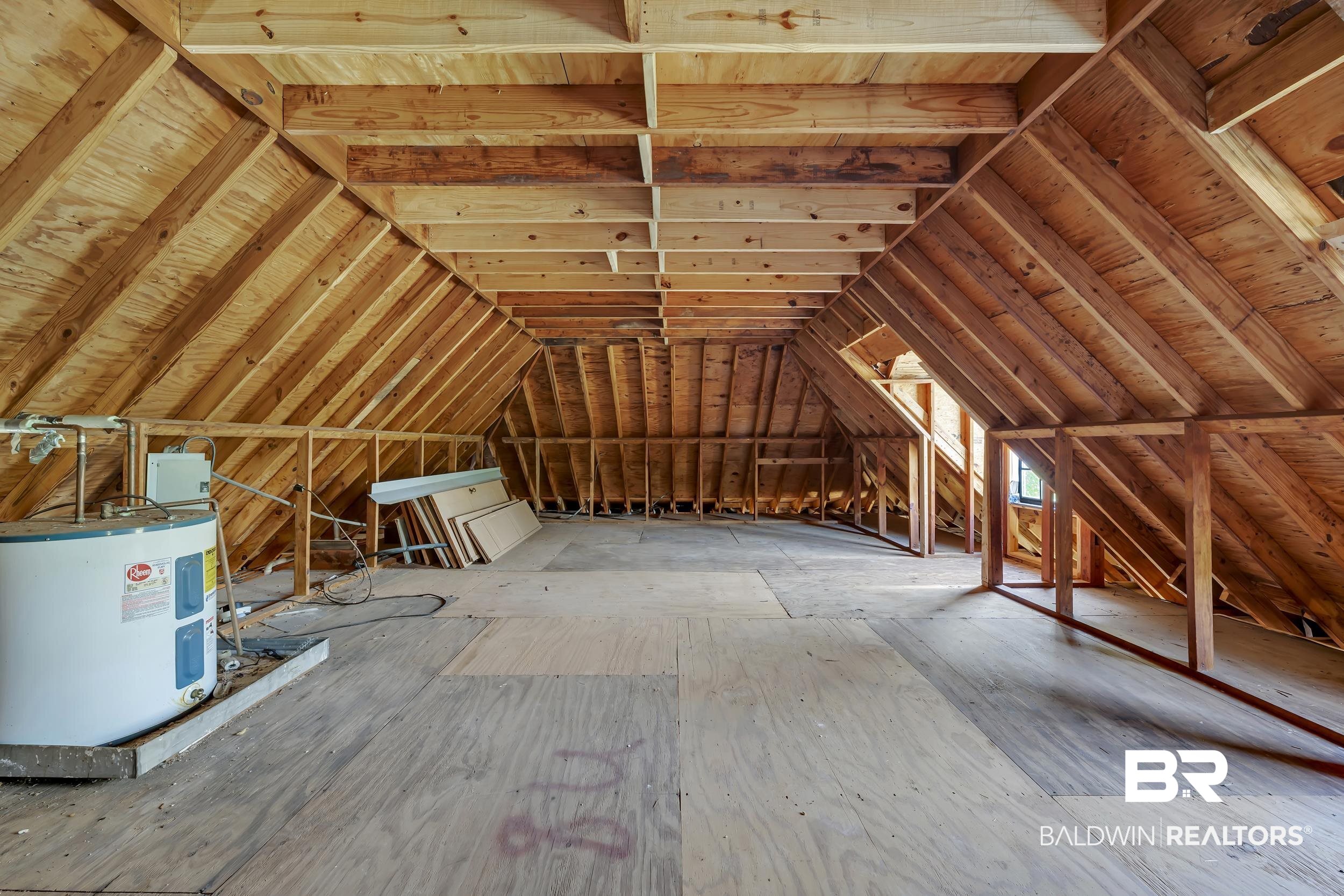5801 South Fairfax Road Mobile, AL 36608 - Photo 29 of 29 Unfinished attic with water heater
