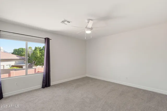 an empty room with a window