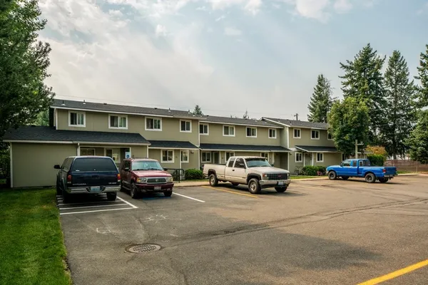 a car parked in front of a building