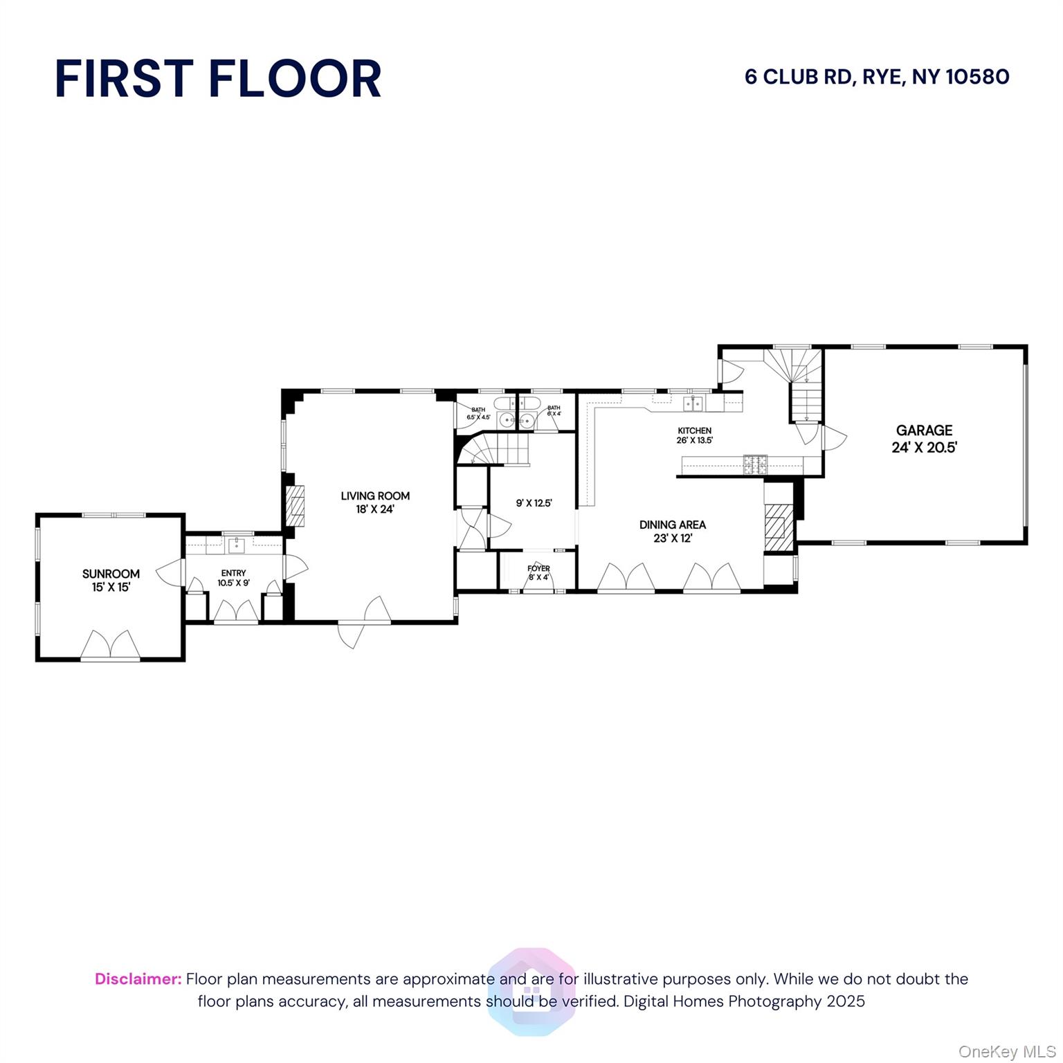 6 Club Road Rye, NY 10580 - Photo 23 of 26 a picture of a floor plan