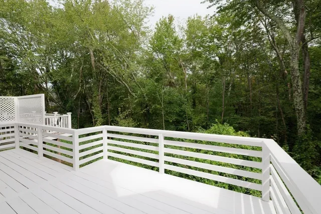 a view of a wooden fence