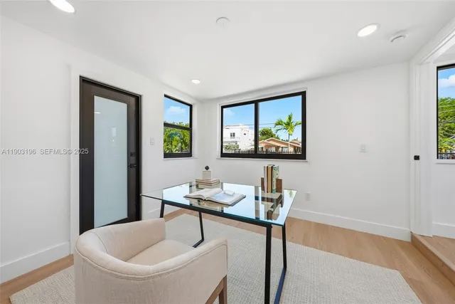 a bathroom with a shower and toilet