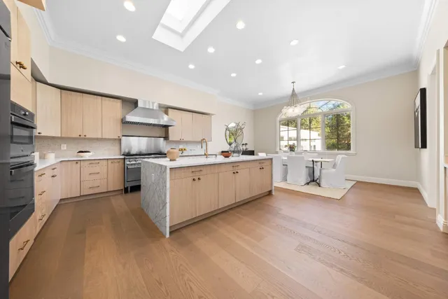a outdoor living space with furniture and city view
