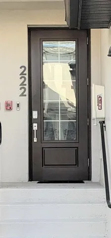 a view of front door