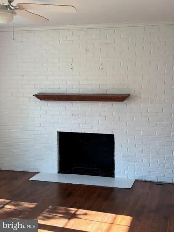 a living room with a fireplace