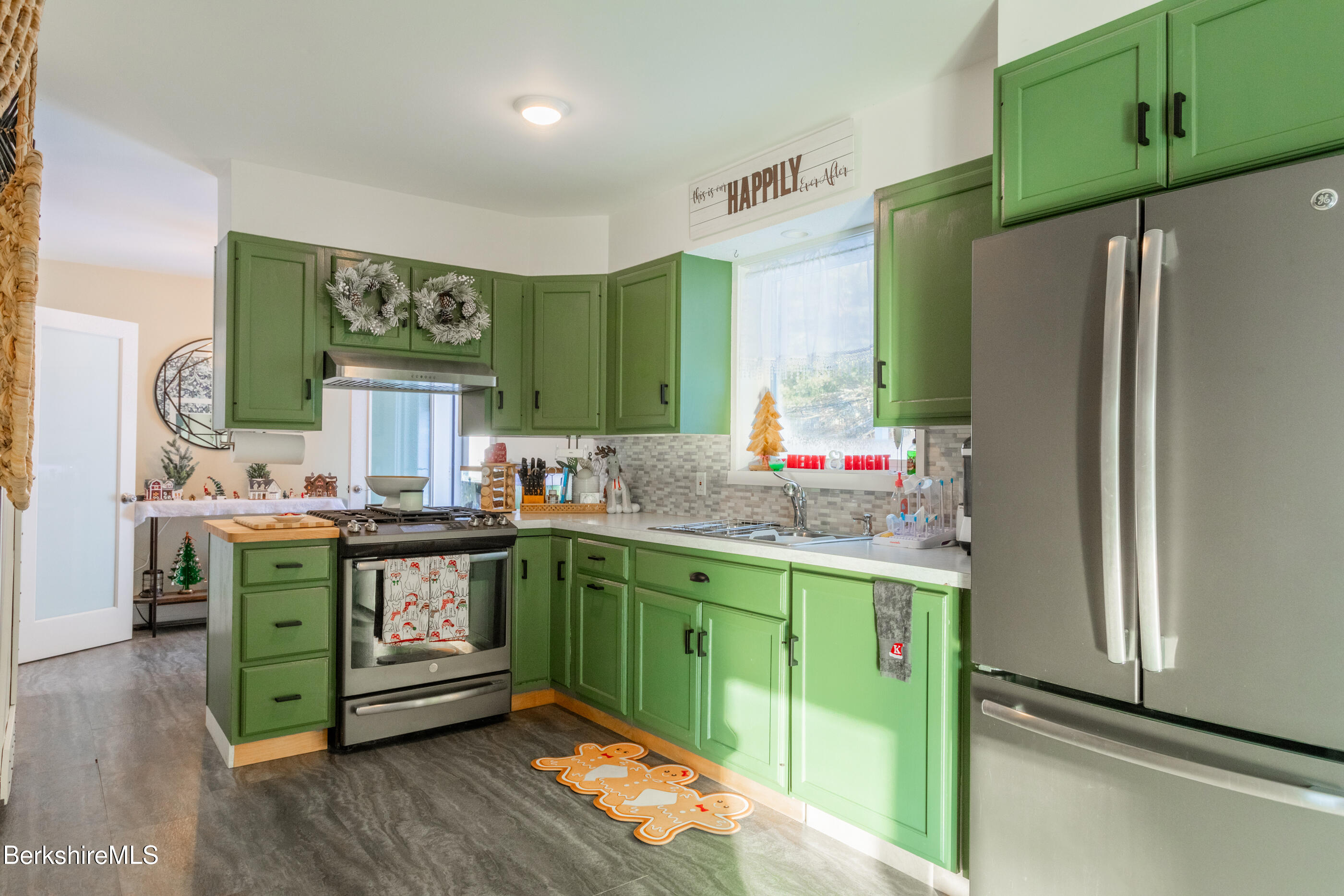 162 North Hoosac Road Williamstown, MA 01267 - Photo 6 of 37 a kitchen with stainless steel appliances granite countertop a refrigerator sink and wooden cabinets