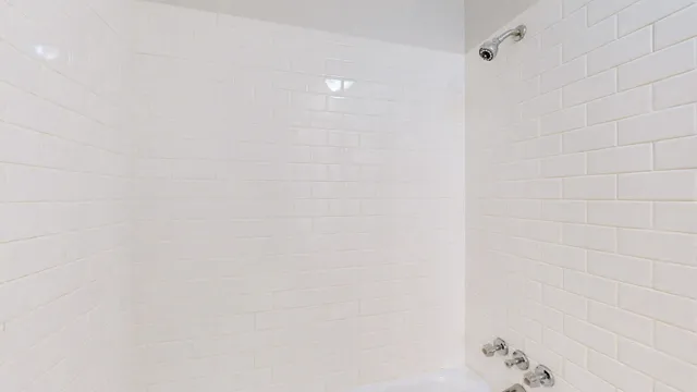 a bathroom with a sink vanity and a mirror