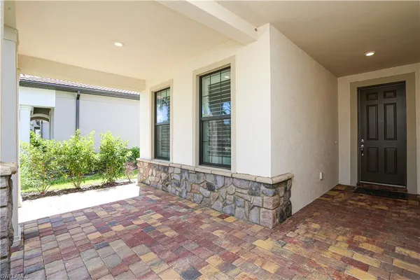 a view of porch with seating space