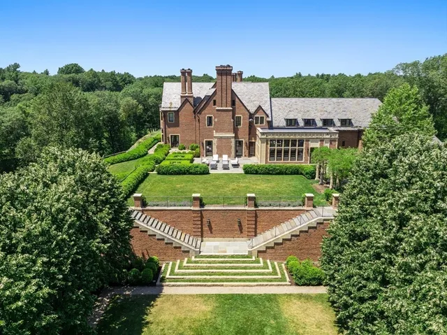 a view of backyard with green space