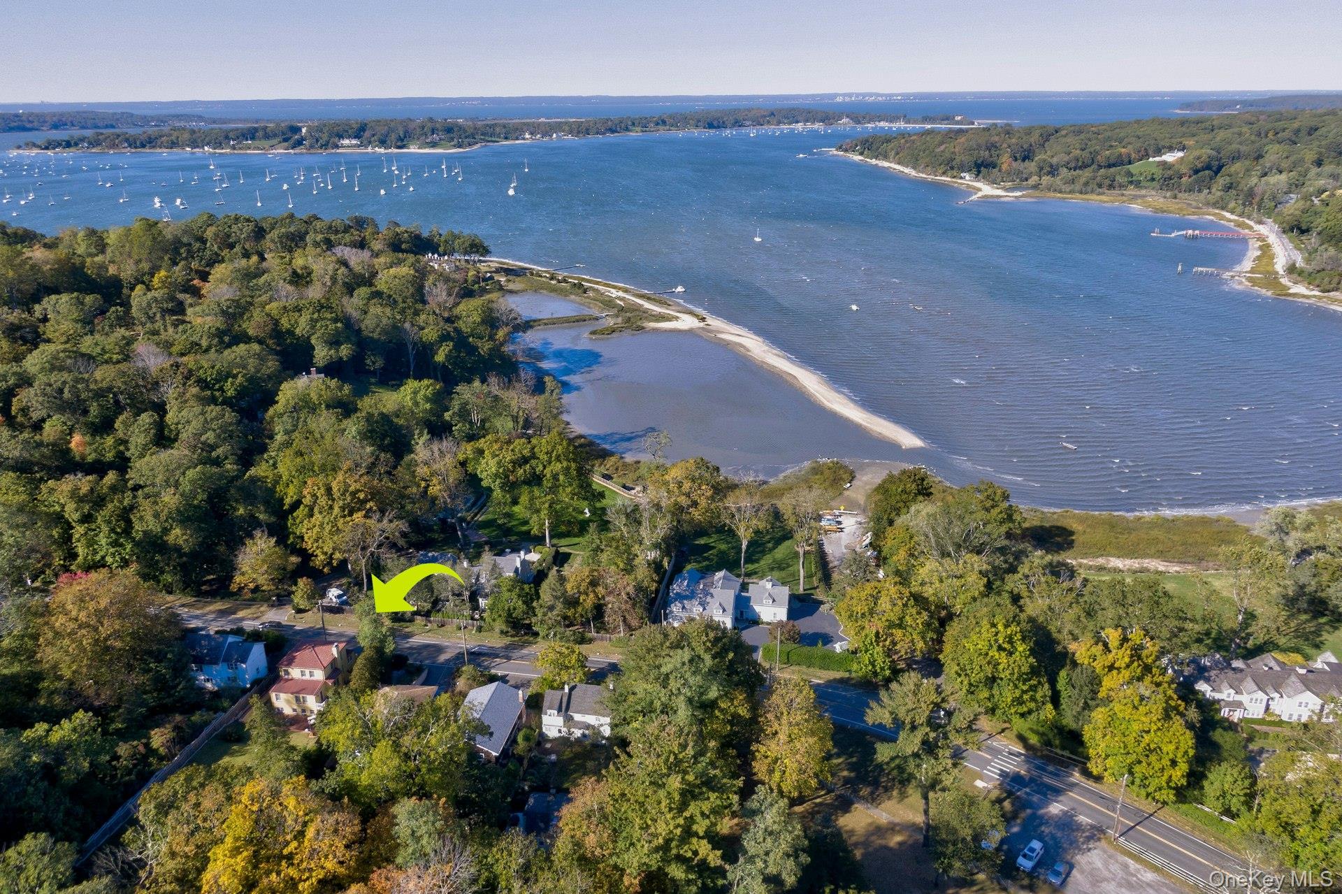 126 Cove Road Oyster Bay, NY 11771 - Photo 6 of 46 an aerial view of a house with a garden