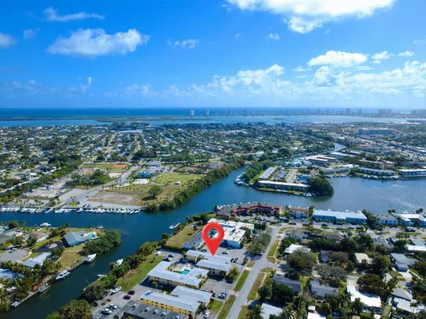 an aerial view of a city