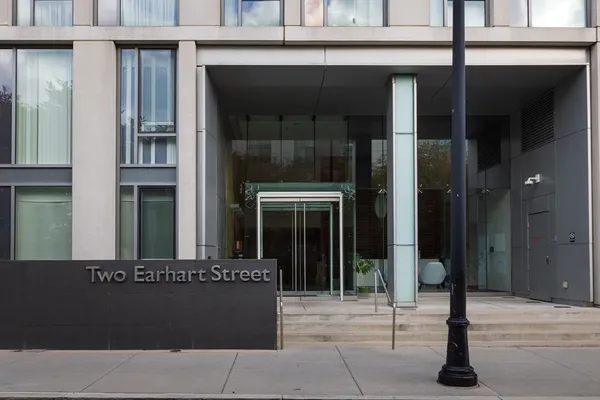 a view of entrance front of the building