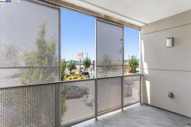 a view of a from a balcony