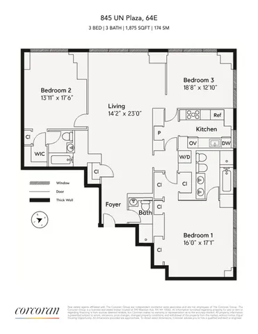 $3,100,000 | 845 United Nations Plaza, Unit 64E | Midtown East