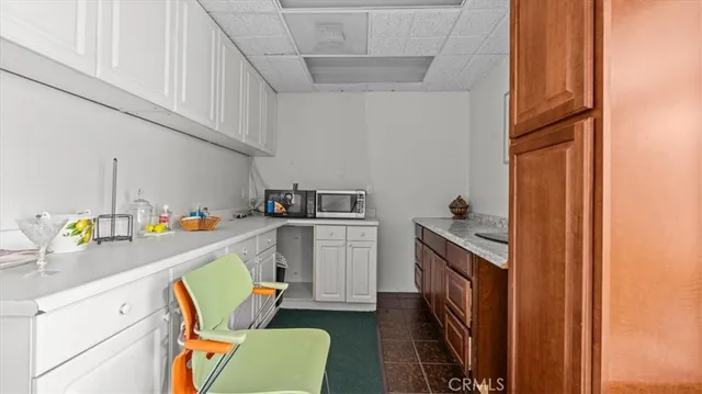 a view of a yard with a chair